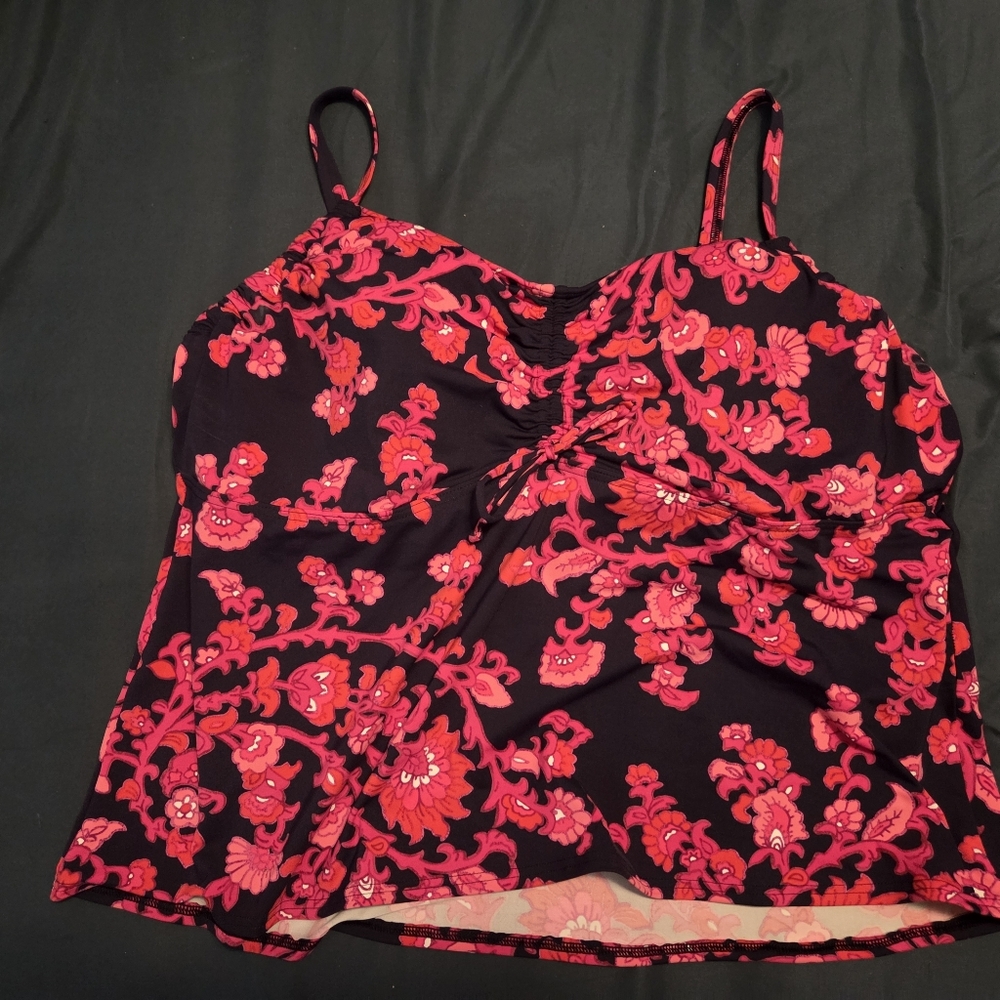 Land's End Sz 22W Tankin With Flowers